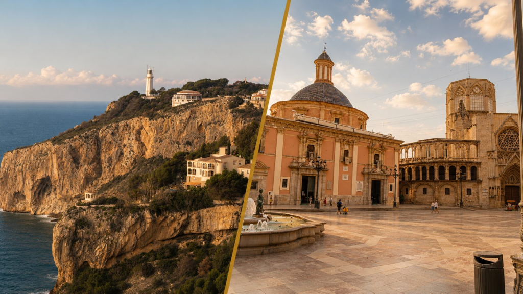 Comparing a clifftop villa in Costa Blanca North and a wedding venue in Valencia city